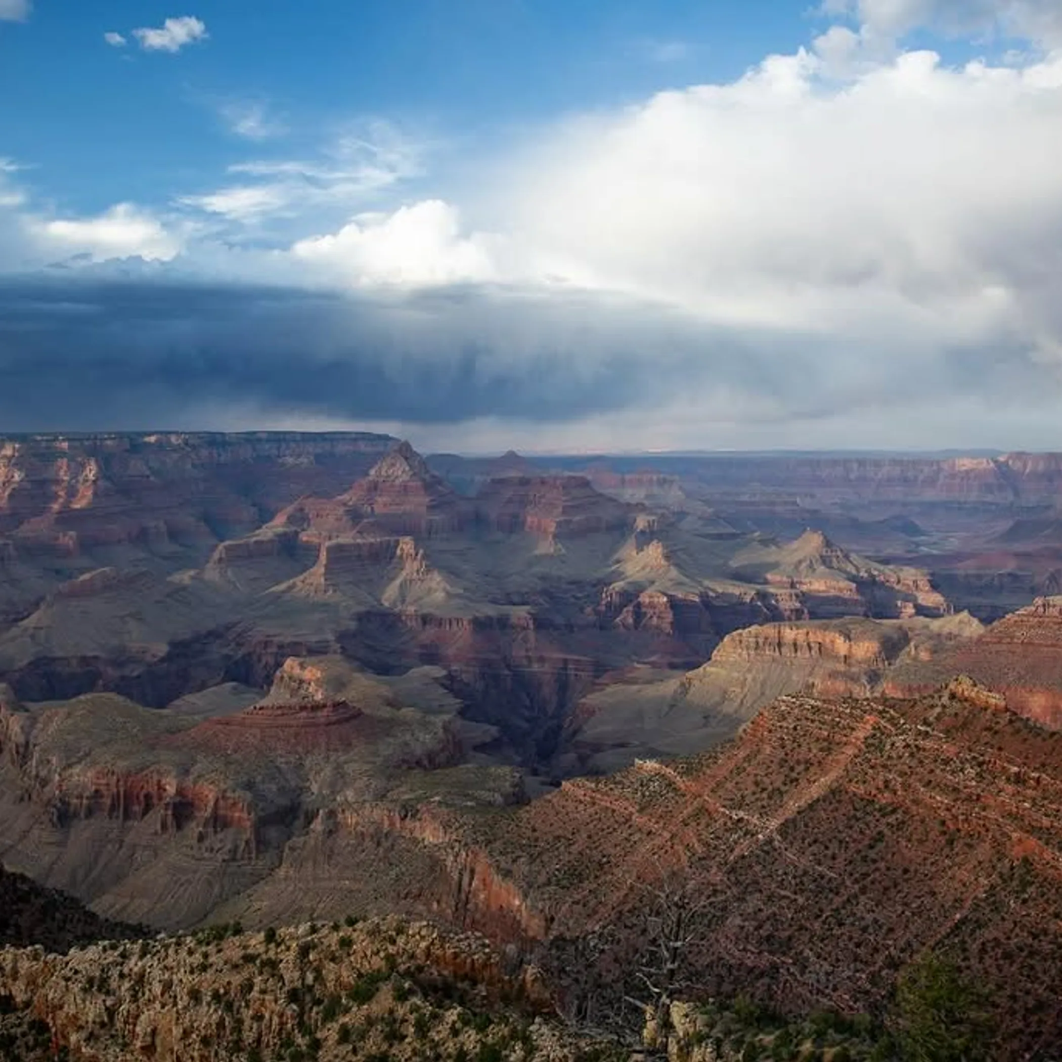 desert view drive overlooks with clear sky